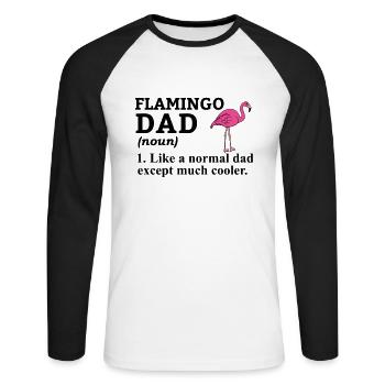 Flamingo Pink Flamingo Flamingo Gift - Unisex Long Sleeve Baseball T-Shirt - white/black - Front - Nik (191cm)