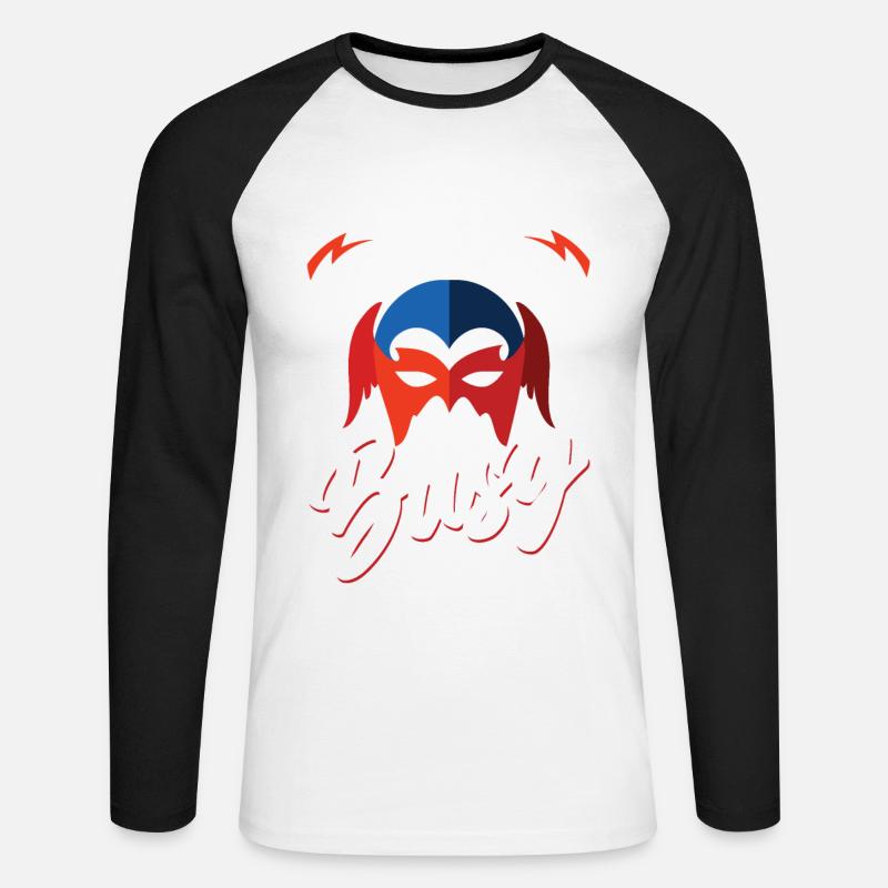Easy Peasy Incredible Busy - Unisex Baseballshirt langarm - Weiß/Schwarz