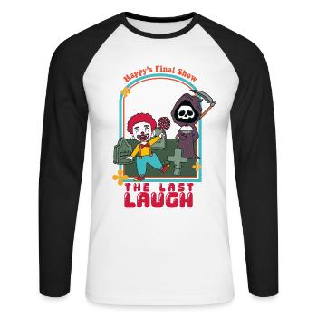 The Last Laugh - Happy’s Final Show - T-shirt baseball manches longues Homme - blanc/noir - Devant - Nik (191cm)