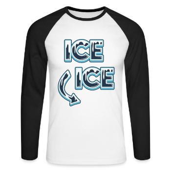 Pregnancy Announcement - Unisex Long Sleeve Baseball T-Shirt - white/black - Front - Nik (191cm)