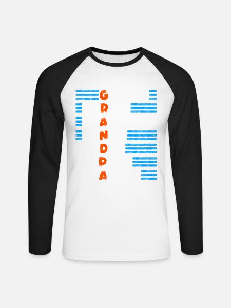 Großvater-qualitäts-entwurf Für Großvater - Unisex Baseballshirt langarm - Weiß/Schwarz