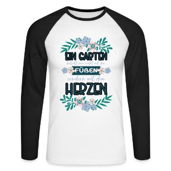 Garten Gärtner - Unisex Baseballshirt langarm - Weiß/Schwarz - Vorne - Nik (191cm)