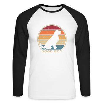 Good Boy Vierbeiner Wauwau Rüde Hundebesitzer Hund - Unisex Baseballshirt langarm - Weiß/Schwarz - Vorne - Nik (191cm)