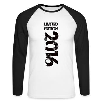 Édition limitée 2016 - T-shirt baseball manches longues Homme - blanc/noir - Devant - Nik (191cm)