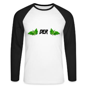 Keine zeit der Garten ruft Gärtner - Unisex Baseballshirt langarm - Weiß/Schwarz - Vorne - Nik (191cm)