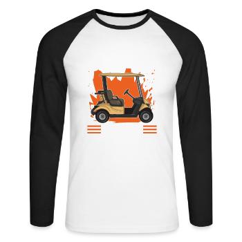 Drive It As If You Had It For Golfers - Unisex Long Sleeve Baseball T-Shirt - white/black - Front - Nik (191cm)