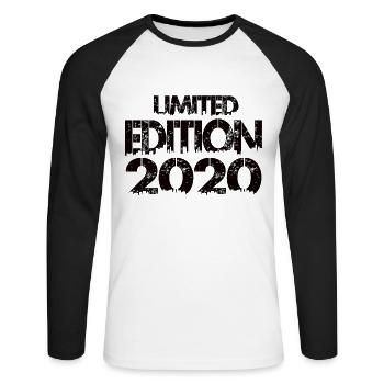 Édition limitée 2020 - T-shirt baseball manches longues Homme - blanc/noir - Devant - Nik (191cm)