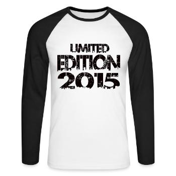 Édition limitée 2015 - T-shirt baseball manches longues Homme - blanc/noir - Devant - Nik (191cm)