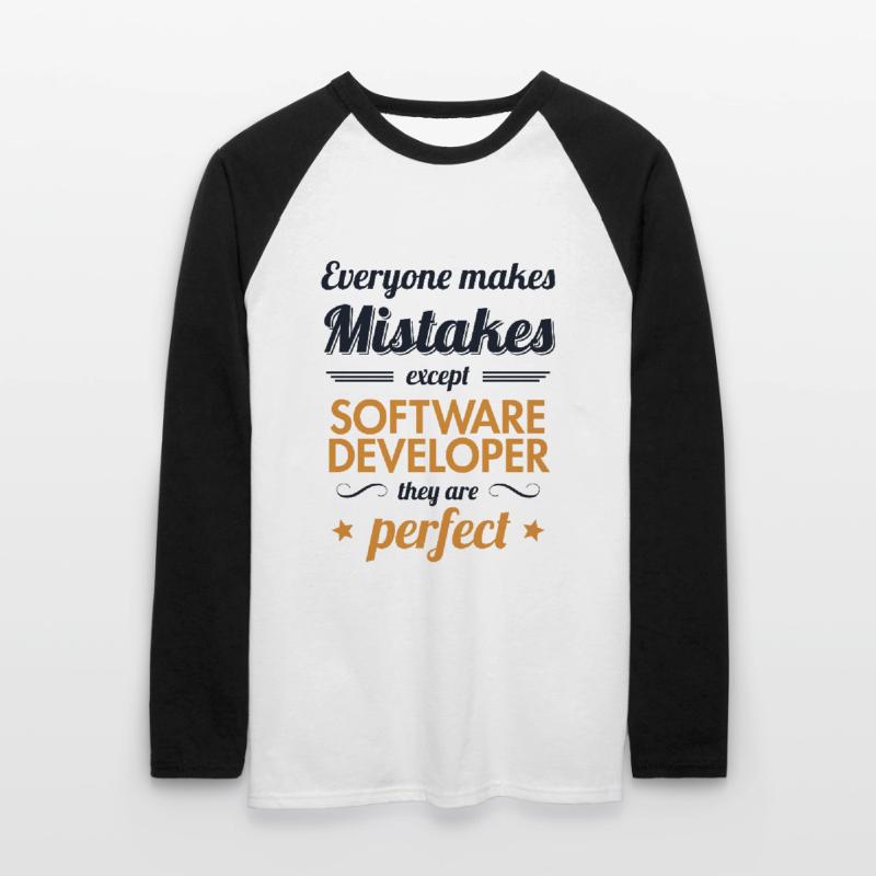 Software Developer are Perfect Developer Coder Unisex Baseballshirt langarm