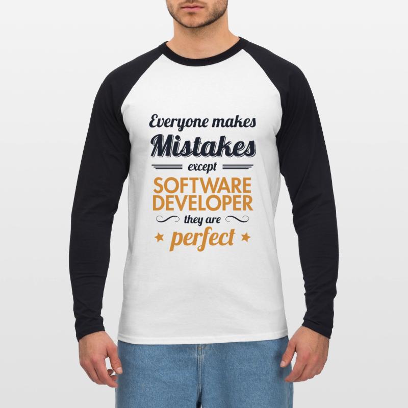 Software Developer are Perfect Developer Coder Unisex Baseballshirt langarm