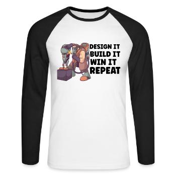 Robotik Ingenieur Für Maschinelles Lernen - Unisex Baseballshirt langarm - Weiß/Schwarz - Vorne - Nik (191cm)