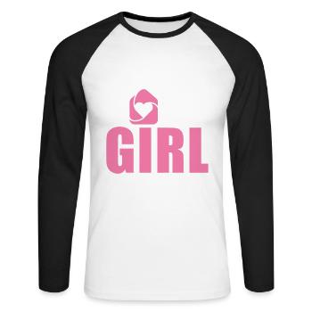 Je suis votre femme de ménage pour les agents immobiliers - T-shirt baseball manches longues Homme - blanc/noir - Devant - Nik (191cm)
