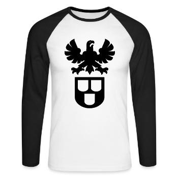 Maler Lackierer Zunftzeichen Geschenk - Unisex Baseballshirt langarm - Weiß/Schwarz - Vorne - Nik (191cm)