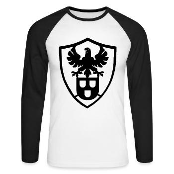 Painter Painter Guild Profession De Maître Peintre - T-shirt baseball manches longues Homme - blanc/noir - Devant - Nik (191cm)