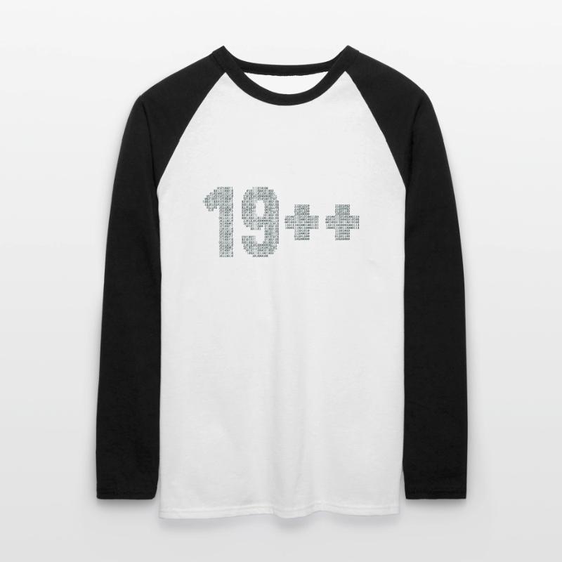 19++ Software Developer Full Stack Coder 20th Unisex Long Sleeve Baseball T-Shirt
