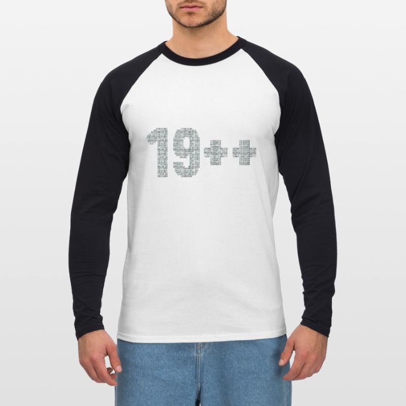 19++ Software Developer Full Stack Coder 20th Unisex Long Sleeve Baseball T-Shirt