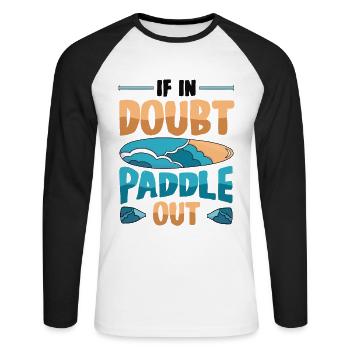 En cas de doute Paddle Out Standup Paddle Board - T-shirt baseball manches longues Homme - blanc/noir - Devant - Nik (191cm)