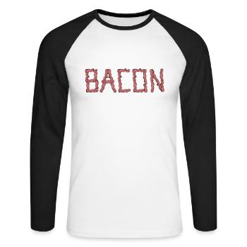 Wachen Sie Für - Unisex Baseballshirt langarm - Weiß/Schwarz - Vorne - Nik (191cm)