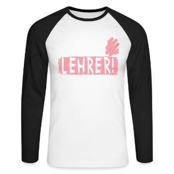 Lehrer Lehrerin Klassenlehrer Klasse Lehrer - Unisex Baseballshirt langarm - Weiß/Schwarz - Vorne - Nik (191cm)