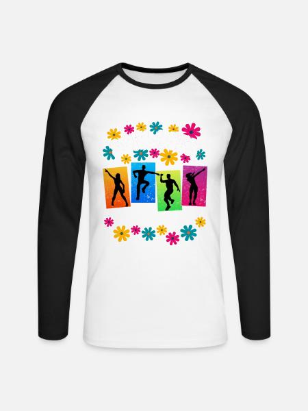 Schlagerparty Schlager - Unisex Baseballshirt langarm - Weiß/Schwarz