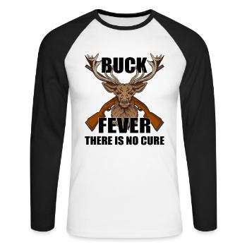 Deer Hunting Hunting Season Buck Hunting - Unisex Long Sleeve Baseball T-Shirt - white/black - Front - Nik (191cm)