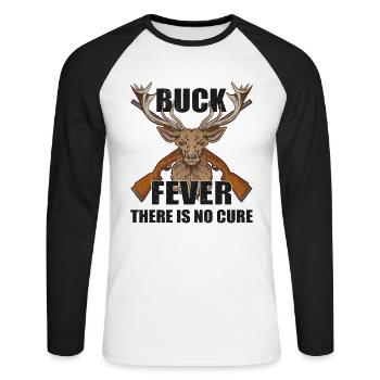 Deer Hunting Hunting Season Buck Hunting - Unisex Long Sleeve Baseball T-Shirt - white/black - Front - Nik (191cm)