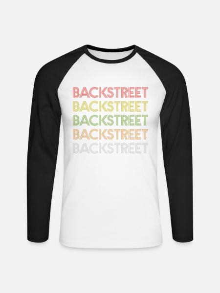 Backstreet - Unisex Baseballshirt langarm - Weiß/Schwarz