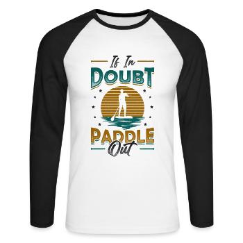 En cas de doute Paddle Out Standup Paddle Board - T-shirt baseball manches longues Homme - blanc/noir - Devant - Nik (191cm)