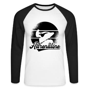Jetski Wassersport Sommer Urlaub Meer Geschenkidee - Unisex Baseballshirt langarm - Weiß/Schwarz - Vorne - Nik (191cm)