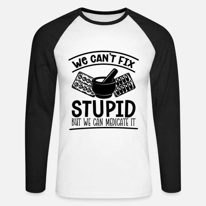Apotheke Techniker Apothekentechniker Geschenkidee - Unisex Baseballshirt langarm - Weiß/Schwarz