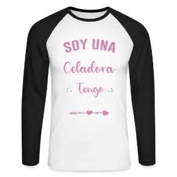 Je Suis Un Directeur Et J'ai Toujours Raison - T-shirt baseball manches longues Homme - blanc/noir - Devant - Nik (191cm)