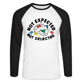 Autism Awareness Autism Disease Autistic Gift - Unisex Baseballshirt langarm - Weiß/Schwarz - Vorne - Nik (191cm)