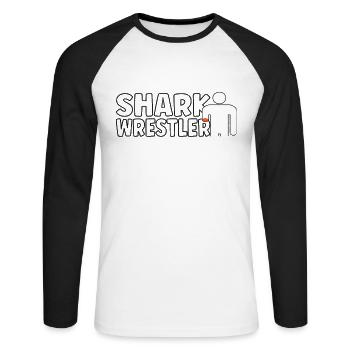 Hand Arm Amputee Assembly Required Amputation - Unisex Long Sleeve Baseball T-Shirt - white/black - Front - Nik (191cm)