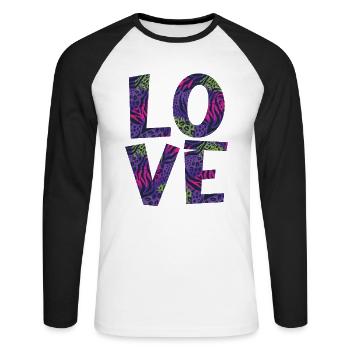 Chère nounou vie pour grand-mère grand-mère - T-shirt baseball manches longues Homme - blanc/noir - Devant - Nik (191cm)