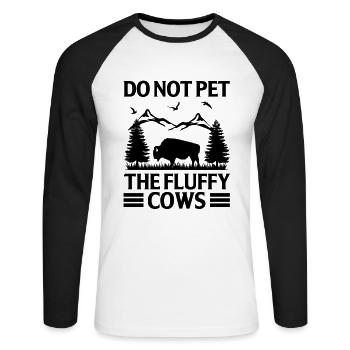 Bison Buffalo Water Buffalo National Park - Unisex Long Sleeve Baseball T-Shirt - white/black - Front - Nik (191cm)