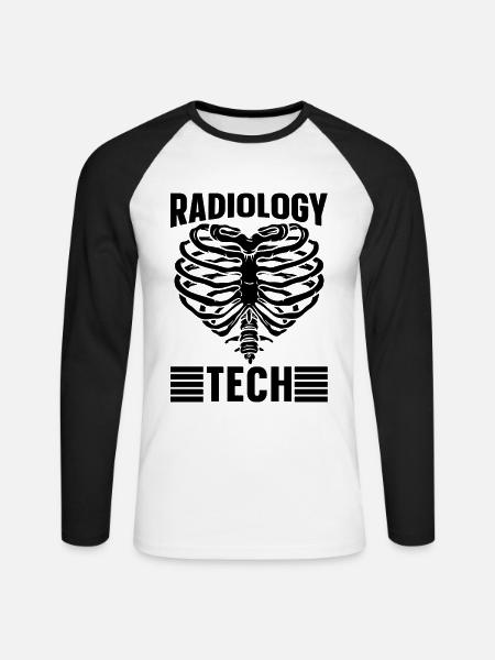 Radiologie Rad Techs Röntgentechniker Geschenkidee - Unisex Baseballshirt langarm - Weiß/Schwarz
