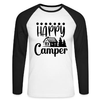 Hiking Hikers Camping funny saying - Unisex Long Sleeve Baseball T-Shirt - white/black - Front - Nik (191cm)