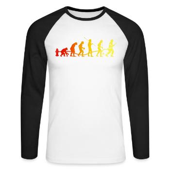 Firefighter Fire Brigade - Unisex Long Sleeve Baseball T-Shirt - white/black - Front - Nik (191cm)