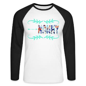 Je suis la nounou folle pour grand-mère grand-mère - T-shirt baseball manches longues Homme - blanc/noir - Devant - Nik (191cm)