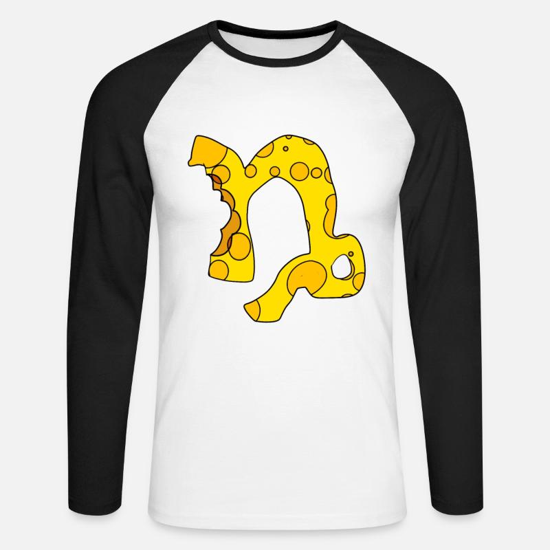 Sternzeichen Steinbock - Unisex Baseballshirt langarm - Weiß/Schwarz
