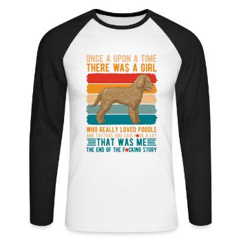 Es War Einmal Ein Mädchen, Das Liebte - Unisex Baseballshirt langarm - Weiß/Schwarz - Vorne - Nik (191cm)