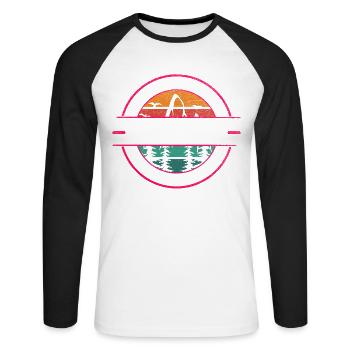 Beste Nanny Aller Zeiten Für Großmutter Oma - Unisex Baseballshirt langarm - Weiß/Schwarz - Vorne - Nik (191cm)