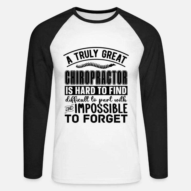 Chiropraktik Physio Chiropraktiker Geschenkidee - Unisex Baseballshirt langarm - Weiß/Schwarz