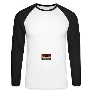 Mein 90er Kostüm Ist In Der Wäsche 90er Jahre - Unisex Baseballshirt langarm - Weiß/Schwarz - Vorne - Nik (191cm)