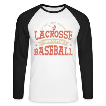 Si vous ne pouvez pas faire de crosse, alors allez - T-shirt baseball manches longues Homme - blanc/noir - Devant - Nik (191cm)
