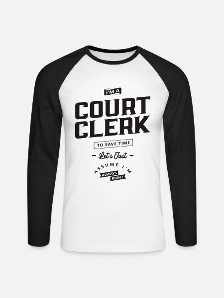 Gerichtsschreiber Lustige Berufsbezeichnung - Unisex Baseballshirt langarm - Weiß/Schwarz
