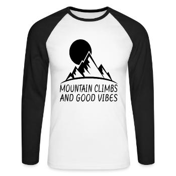 Hiking Hikers Camping funny saying - Unisex Long Sleeve Baseball T-Shirt - white/black - Front - Nik (191cm)