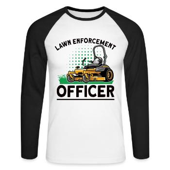 Garden Plants Gardener Lawn Mowing Leaf Blowers - Unisex Long Sleeve Baseball T-Shirt - white/black - Front - Nik (191cm)