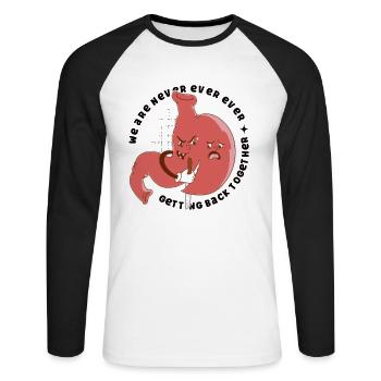 Sleeve gastrectomy Sleeve gastrectomy - Unisex Long Sleeve Baseball T-Shirt - white/black - Front - Nik (191cm)