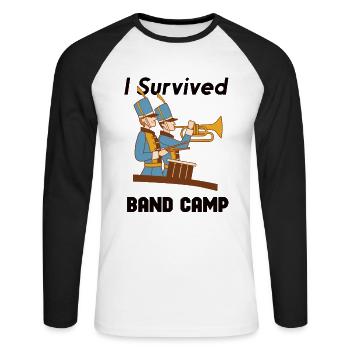 Marching Band Clarinetist School Probenmusik - Unisex Baseballshirt langarm - Weiß/Schwarz - Vorne - Nik (191cm)